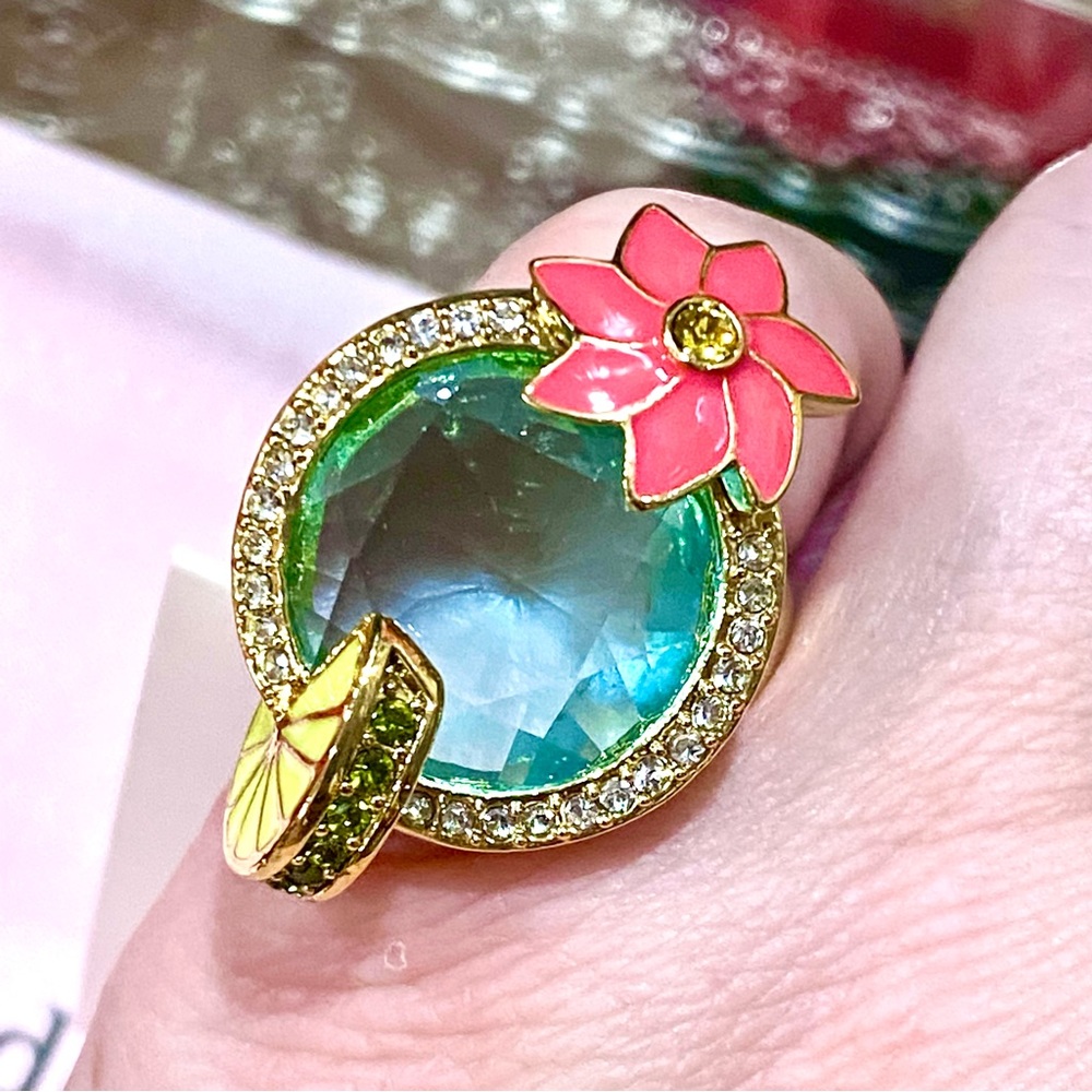 Kate Spade New York Out Of Office Cocktail Ring ~ Floral Fruity Gemstone Ring